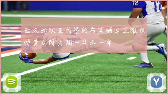 西汉姆联正式签约布莱顿后卫维尔特曼合同为期一年加一年
